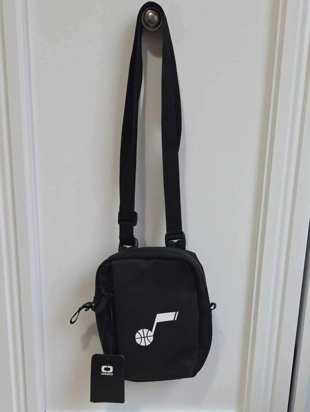 OGIO Black Crossbody Messenger Bag with Utah JAZZ Logo Nba Basketball